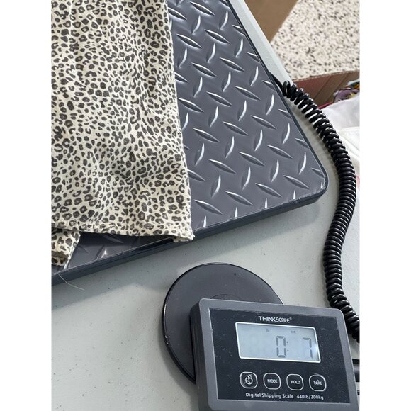 Thread and Supply Womens S Slip Midi Dress Beige Black V Neck Leopard Cheetah - Picture 7 of 7